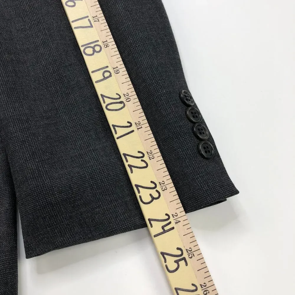 Joseph & Feiss Gold NO TAG 44 Glen Plaid Blazer Suit Sport Coat Jacket Gray